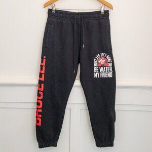 Bruce Lee x Shoe Palace Joggers Black Medium Be Water Quote Graphic Pants